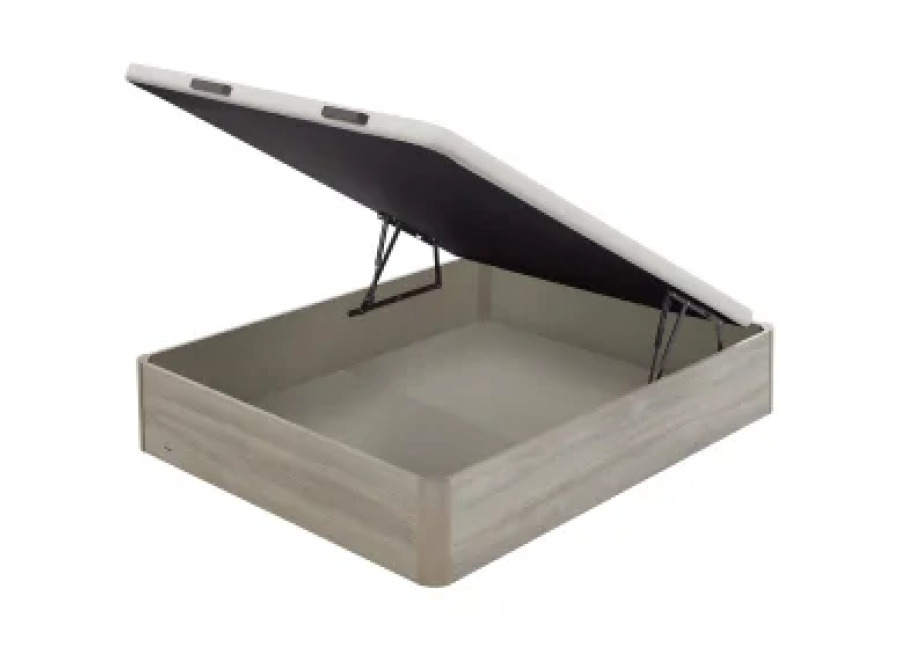 Canapé Abatible Madera 25 Tapa Tapizada AD Gris 105×190 cm FLEX