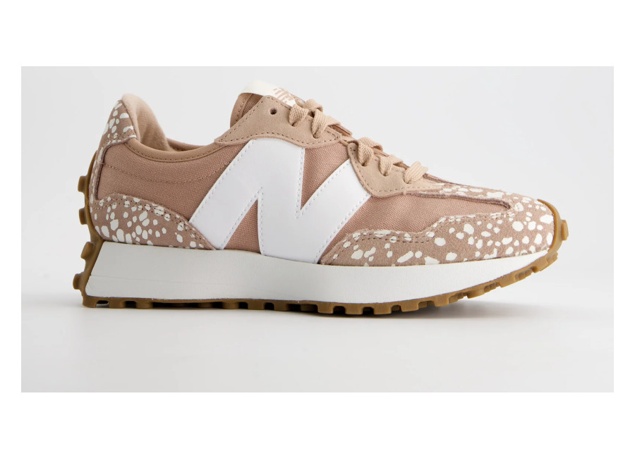 New Balance 327 – Zapatillas deportivas de ante moteadas, 36