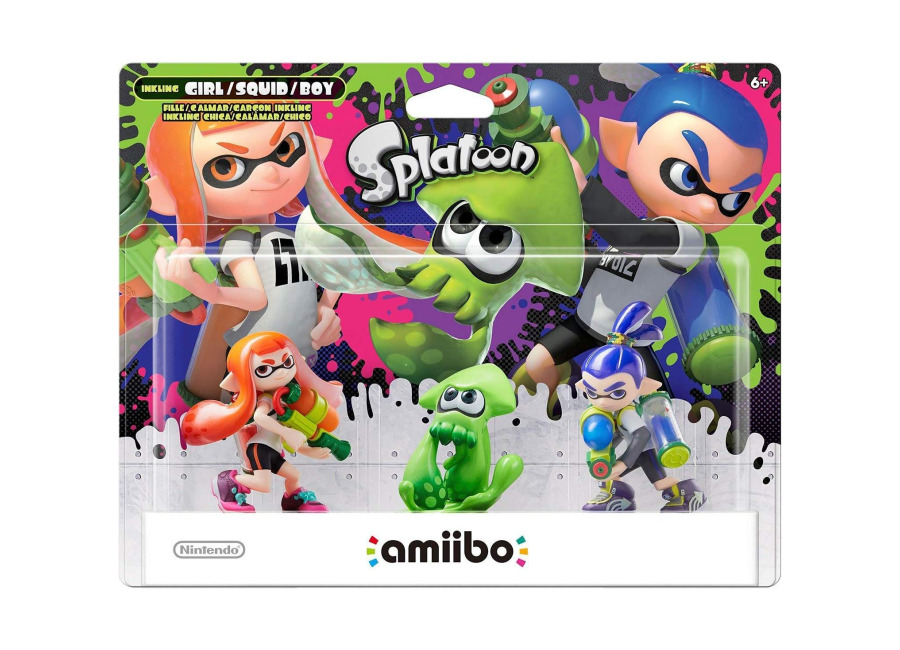 Splatoon Triple Pack amiibo – Inkling Girl, Inkling Squid y Inkling Boy | Pack 3 Figuras Oficiales Nintendo