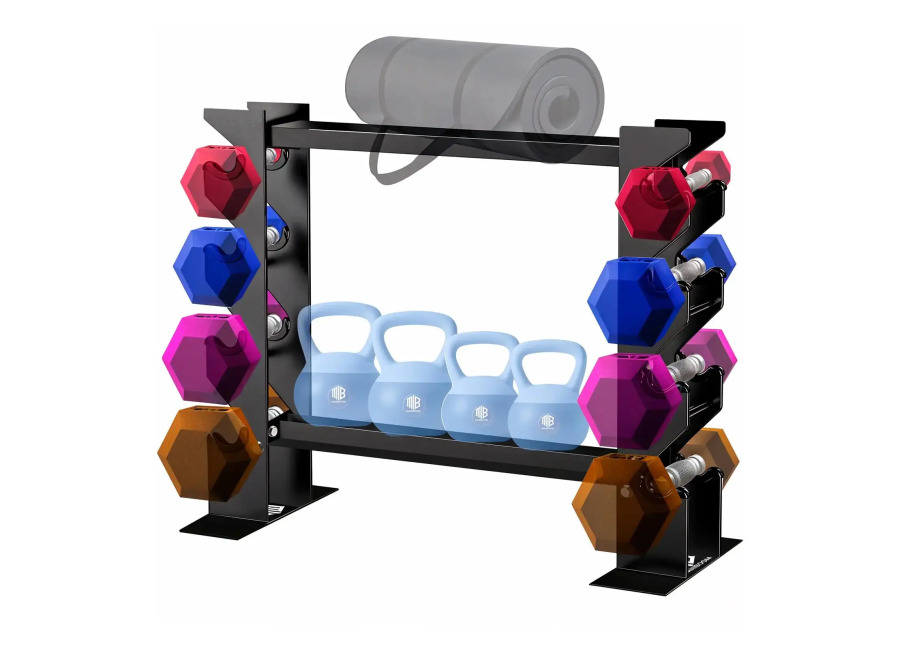 Soporte para Pesas – Estante Multicapa para Mancuernas – Organizador de Dumbbells para Gimnasio y Entrenamiento…