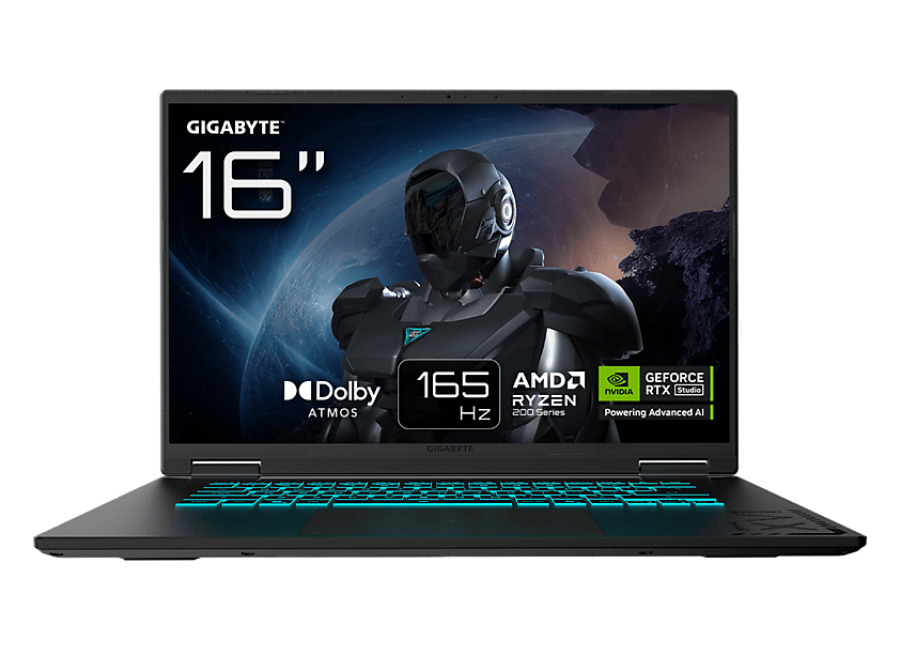 Gigabyte Portátil gaming – Gigabyte GAMING A16 3VHK3ES864SD, 16″ WUXGA, AMD Ryzen™ 7 260, 32 GB RAM, 1 TB SSD, GeForce RTX™ 5060, Sin sistema operativ