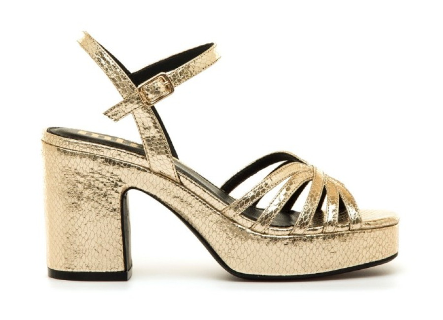 Sandalias con tacón mujer MUSTANG 56646 C59576 SANDALIA TIRAS CHAMPAGNE 38679 26V