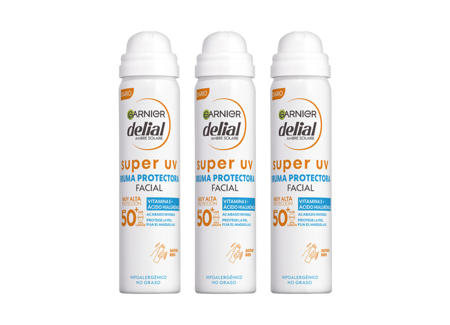 GARNIER | Delial SUPER UV FPS50+ Bruma Protectora Facial con Textura Invisible – 3X75ML