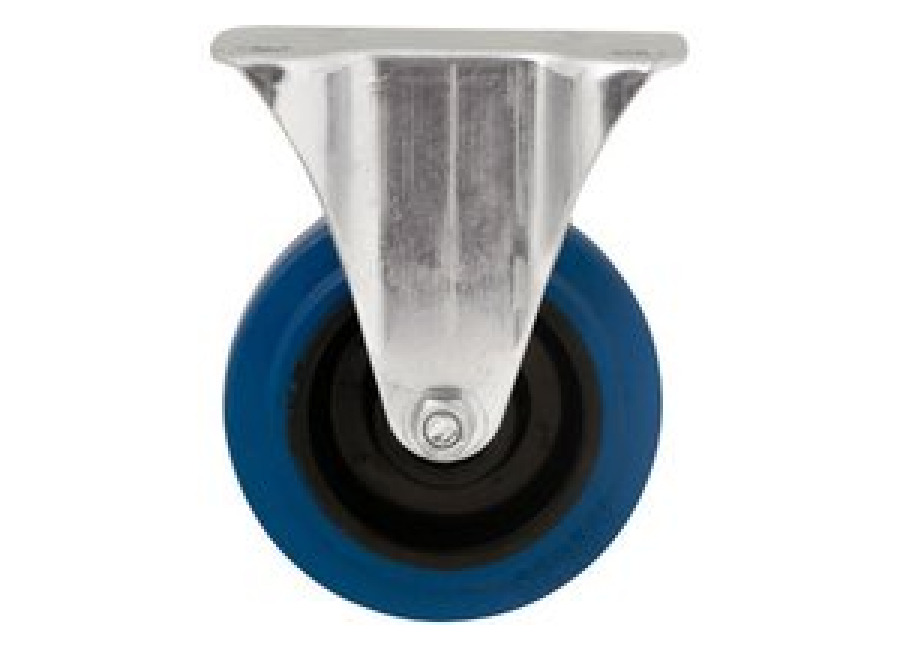 Rueda fija ø 10 cm con pletina azu
