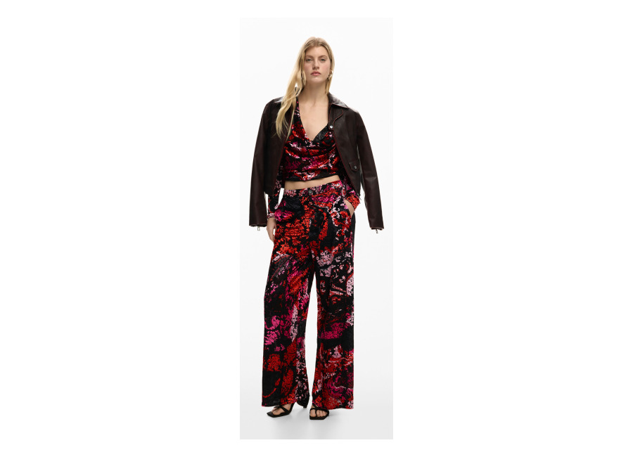 Desigual Pantalón diseñado por mr. christian lacroix, Mujer, Negro