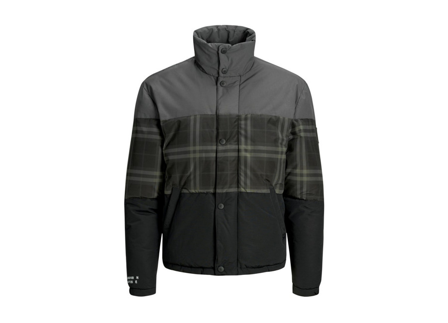 JACK&JONES Hombre Anorak Chaqueta Cazadora Parka Abrigo cuadros 22364