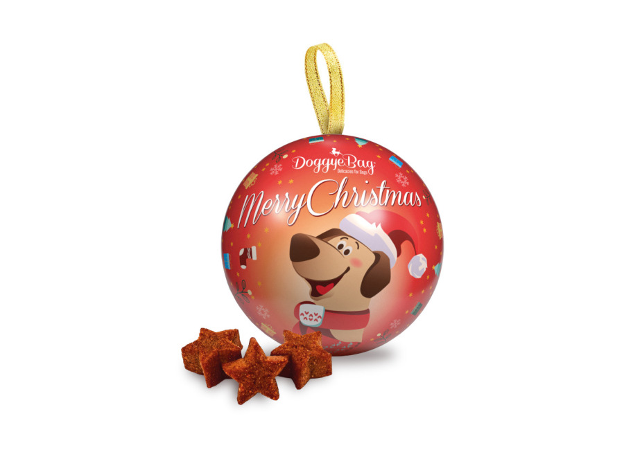 DoggyeBag 90 g DoggyeBag Bola de Navidad con snacks para Perro