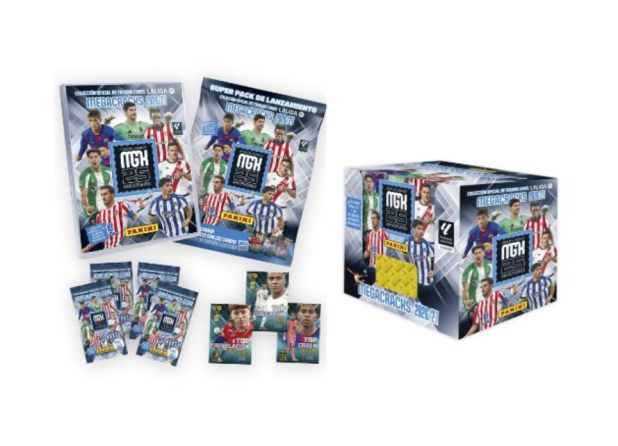 PANINI MEGACRACKS 2026/2027 LALIGA EA SPORTS CAJA 50SOBRES/ALBUM LANZAMIENTO CON 4 SOBRES+CAJA 50 SOBRES/25SOBRES SUELTOS/ALBUM LANZAMIENTO + 4 SOBRES +25SOBRES PARA ELEGIR.OFICIAL GARANTIZADO