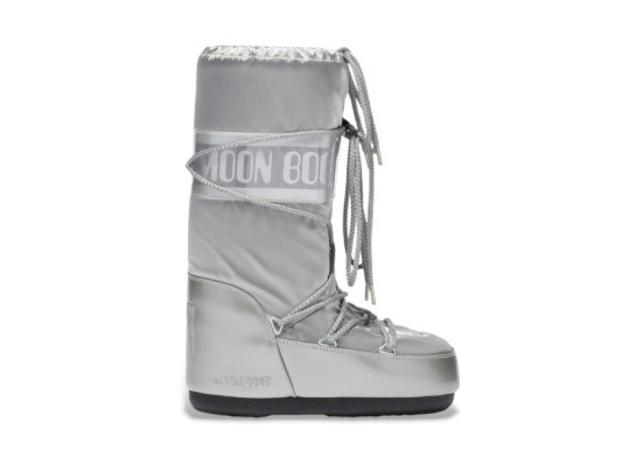 Zapatillas Moon Boot para mujer. 80D1401680 Botas Icon Glance plateado (35/38), Plata, Plano, Ninguno, Casual, Nieve