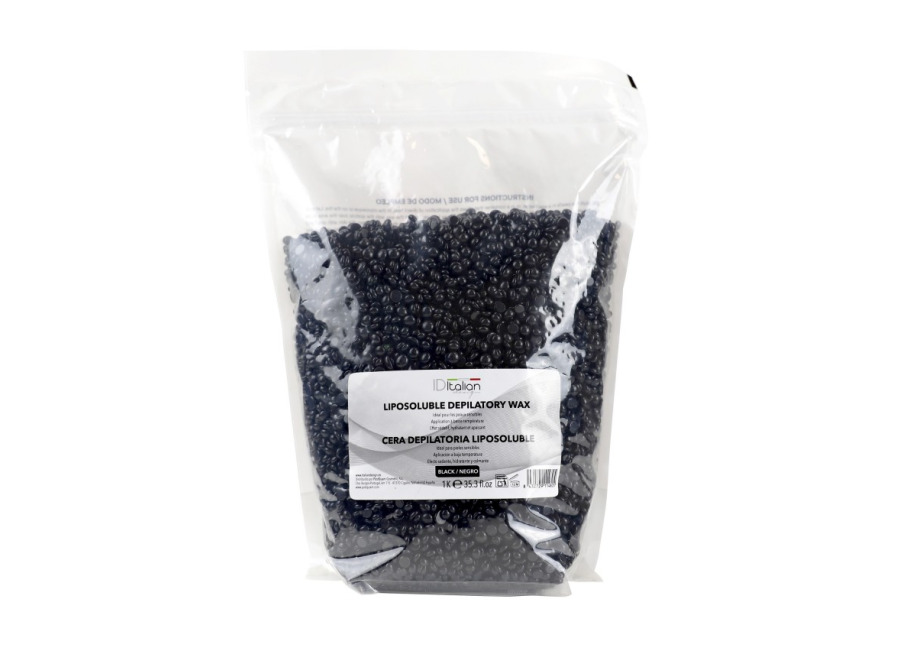 CERA DEPILATORIA EN PERLAS NEGRA EN BOLSA DE 1 KG