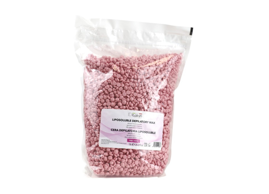 CERA DEPILATORIA EN PERLAS ROSA EN BOLSA DE 1 KG