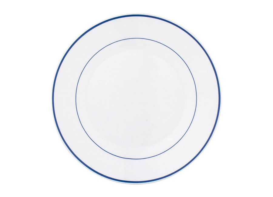 Arcoroc Juego 6 platos llanos 23cm opal bicolor Restaurant Filo Azul Arcoroc