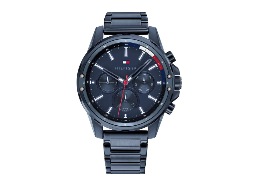 Reloj de Hombre Tommy Hilfiger 1791789, Esfera Azul de 45 MM + Caja de Regalo Elegante