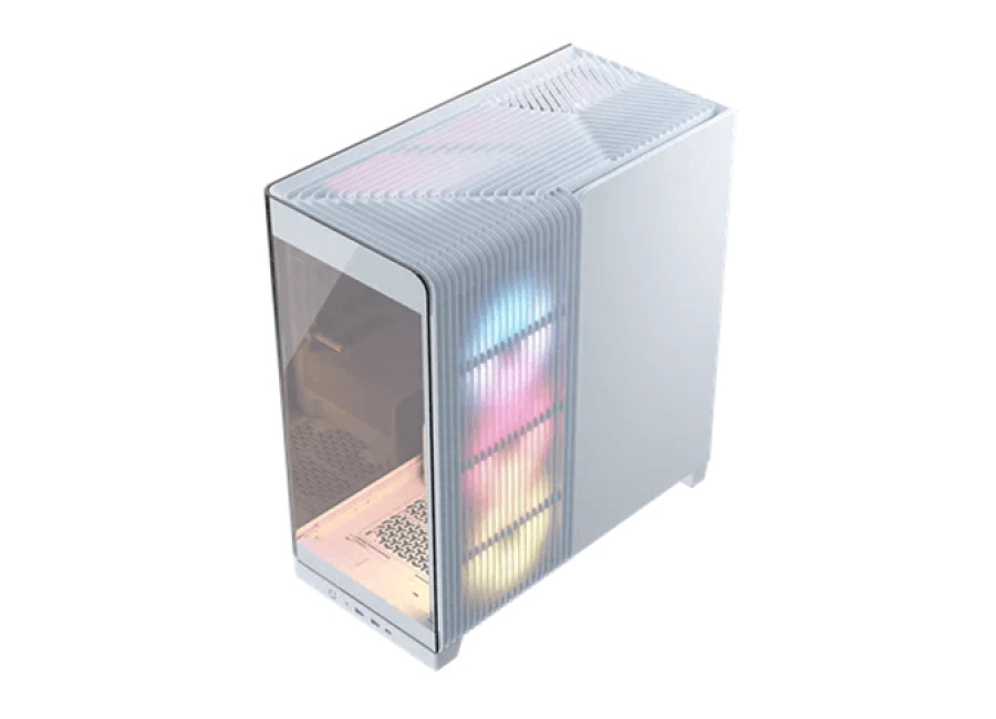 CORSAIR 4500X LX-R RGB Tempered Glass Mid-Tower, White Blanco