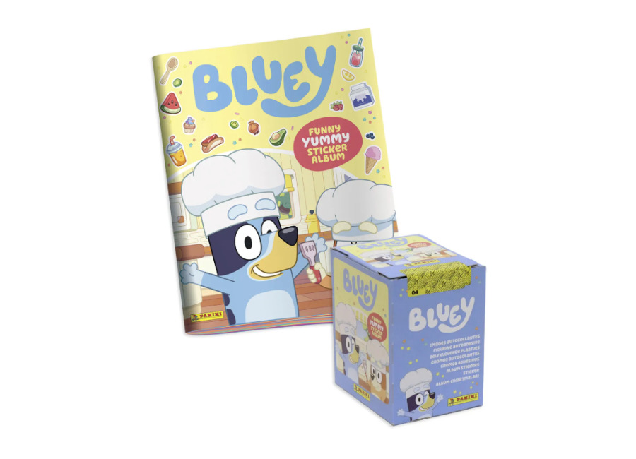 CROMOS Bluey Funny Yummy – Caja 36 sobres o Album + caja 36 sobres para elegir Colección Oficial Panini