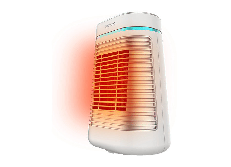 Cecotec Calefactor – Cecotec ReadyWarm 1550 Max Ceramic Rotate White, 1500 W, 3 modos, 15 m², Oscilante, Termostato regulable, Ligero, White
