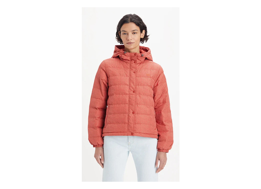 Levi’s Edie Puffer Jacket In Coral | Chaquetas de Invierno Outlet | Mujer | Naranja