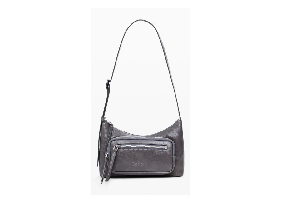 Desigual, Bolso S piel, Cow Leather, Negro, U