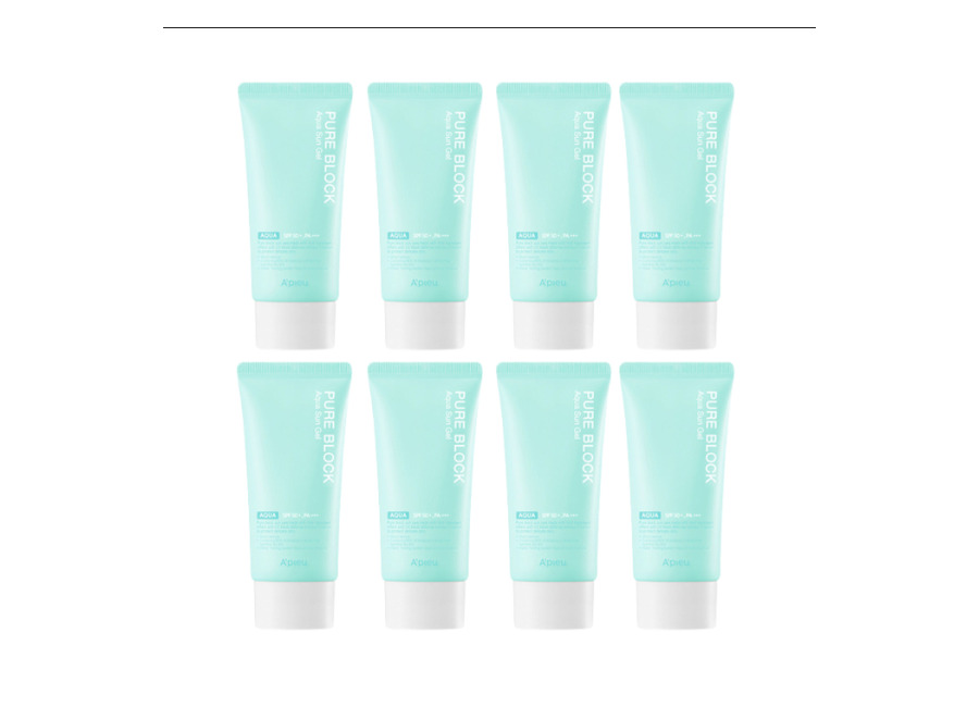 A’PIEU Pure Block Aqua Sun Gel SPF50+ PA+++ (8ea) Set