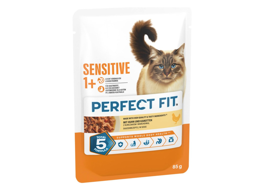 Perfect Fit Sensitive 1+ – Pollo (48 x 85 g) – Pack Ahorro