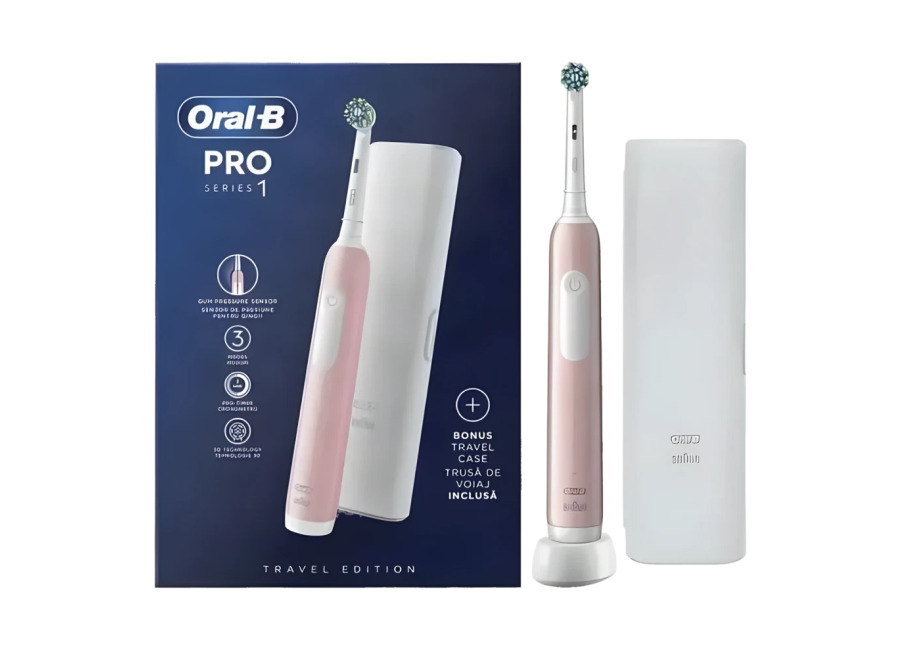 Cepillo Eléctrico Oral-B Pro Series 1 CrossAction con Estuche de Viaje