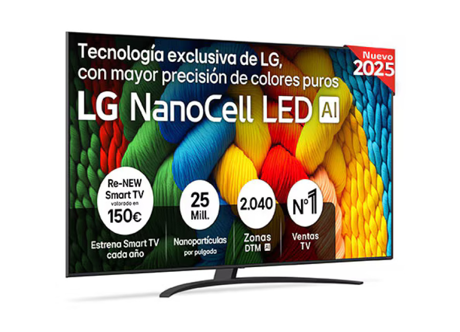 Smart TV LG NanoCell AI NANO81 86 pulgadas 4K 2025 – 86NANO81A6A