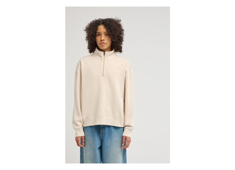 element Oat Milk Lowcase Pigment – Sudadera con media cremallera Beige Mujer