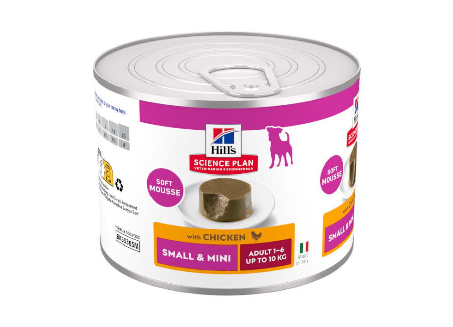 48 latas x 200 g Hill’s Science Plan Adult Small & Mini Mousse de Pollo lata para perros ¡Pack ahorro!