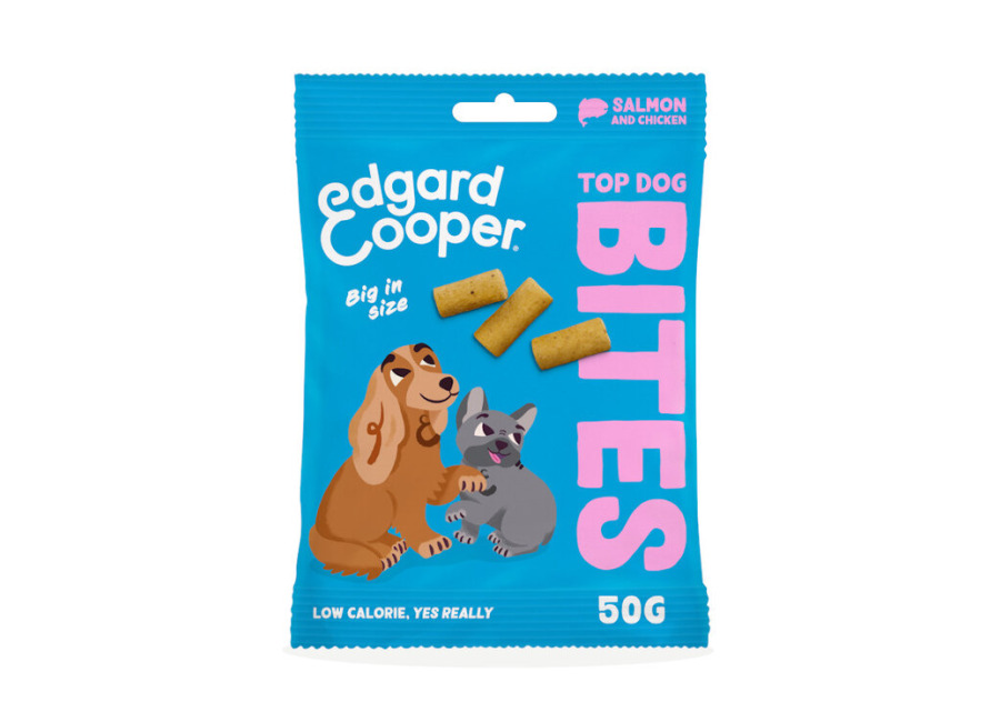 Edgard Cooper 6 bolsitas x 50 g Edgard & Cooper Bocaditos Grandes de Salmón y Pollo snack para perros ¡Pack ahorro!