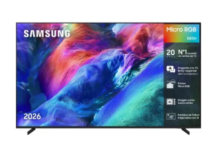 Smart TV RGB 55» (139.7 cm) Samsung TMR55R85HAUXXC con IA, 4K UHD, 144 Hz, Micro RGB AI Engine, HDR, Dolby Atmos; OTS lite; Q-Symphony