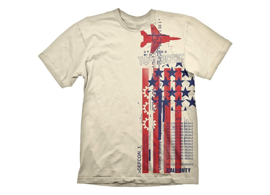 camiseta call of duty top secret crema