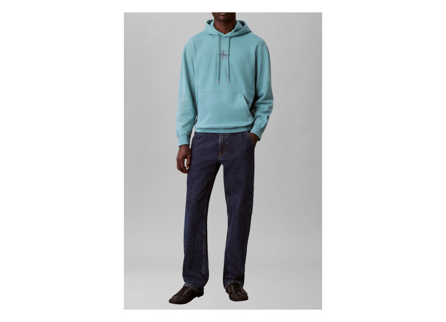 Calvin Klein Ls Eu 350terry Micro Hoodie Tequila Blue | Sudaderas con Capucha Outlet | Hombre | Azu