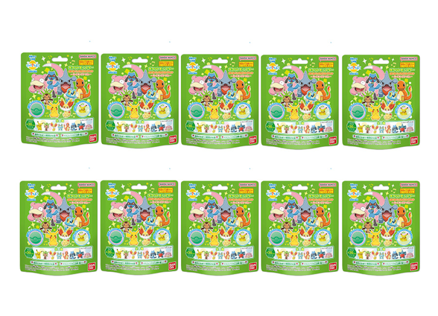 Bandai – Pokemon Figure Collection Surprised? Bath Ball – 1 pc (10ea) Set»