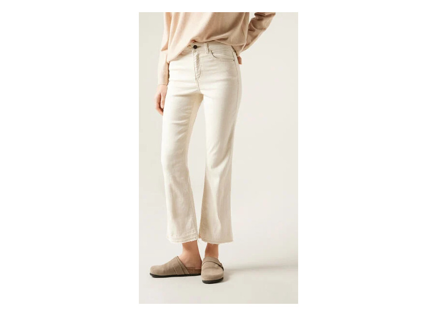 Calzedonia Vaquero Acampanados Cropped Mujer Blanco