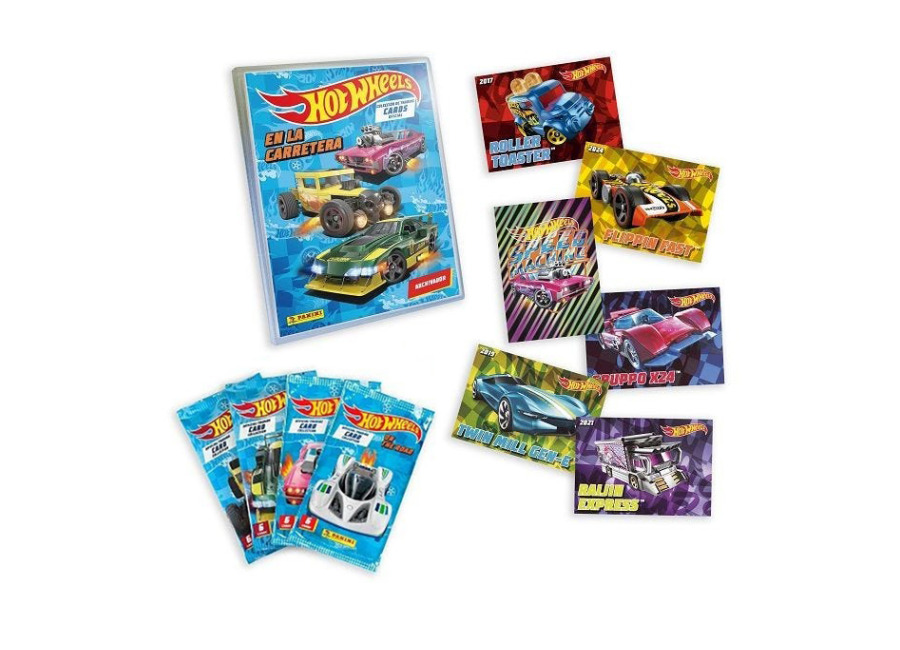 Megapack Archivador + 4 Sobres Cartas + 6 Cartas Edicion Limitada Hot Wheels Panini