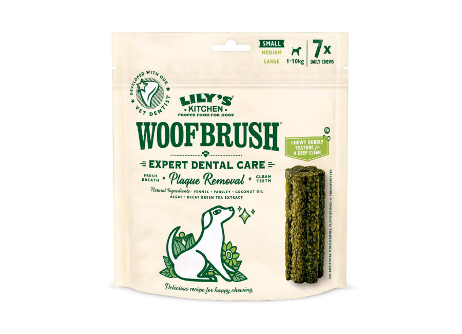 28 barritas Lily’s Kitchen Snacks Dentales Woofbrush Small para perros ¡Pack ahorro!
