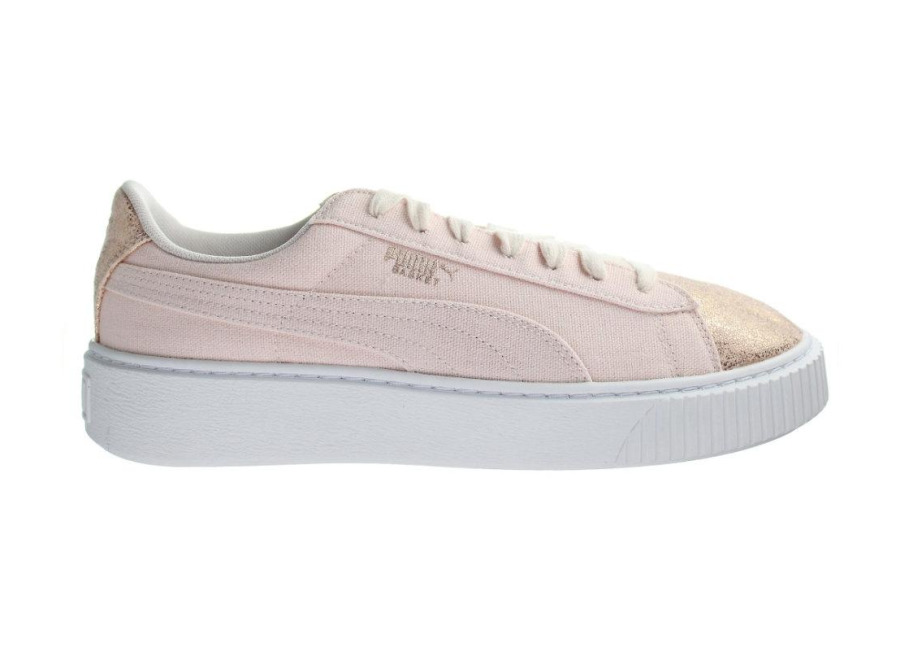 Zapatillas Puma Basket plataform rosas de mujer