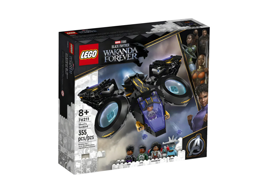 Set LEGO Marvel 76211 El Pájaro Solar de Shuri 355 piezas