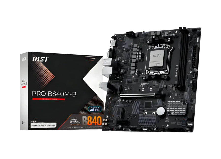 Placa base MSI Pro B840M-B AMD B840 AM5 DDR5 mATX Sin WiFi
