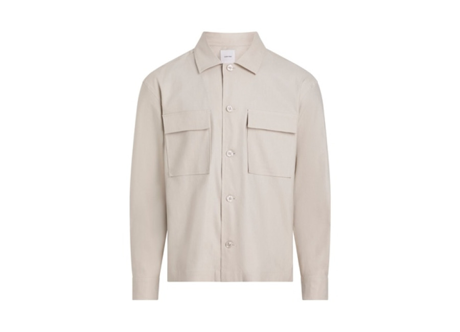 Calvin Klein Linen Lyocell Over Shirt – Grey