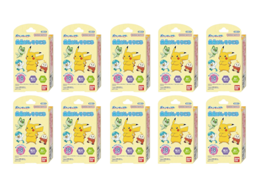 Bandai – Pattern Medicinal Tape – 18 pcs – Pokemon (10ea) Set»