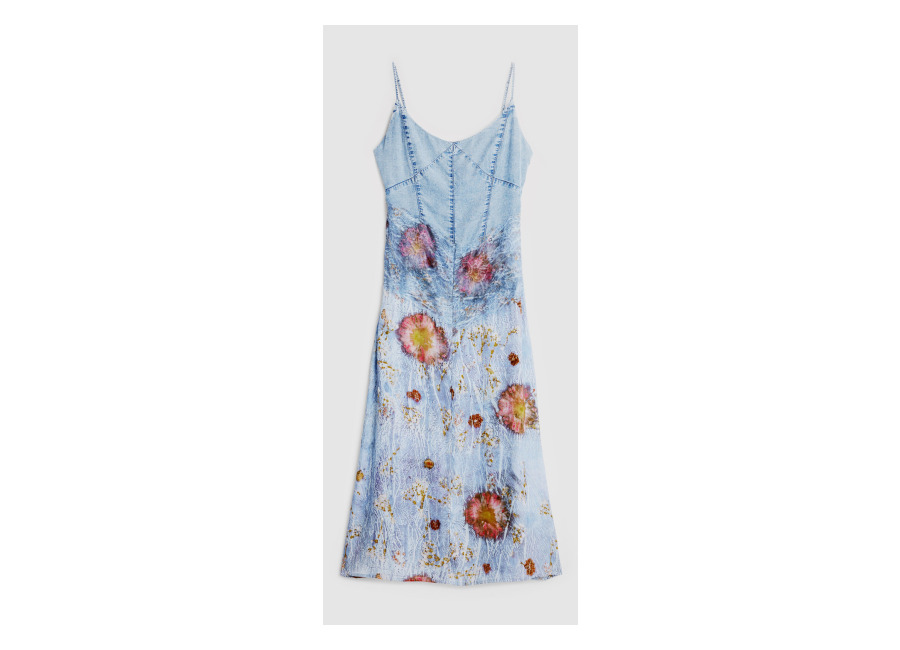 Desigual, Vestido tirantes bimateria, Azu