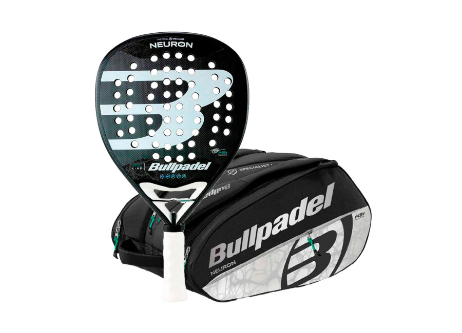 Pala BULLPADEL NEURON 2024 CHINGOTTO + Paletero BULLPADEL BPP-24020 NEURON 2024 Negro FEDE CHINGOTTO