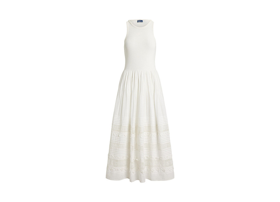 POLO RALPH LAUREN Midikleid blanco