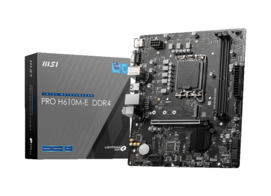Placa base MSI PRO H610M-E DDR4 Intel H610 LGA1700 mATX