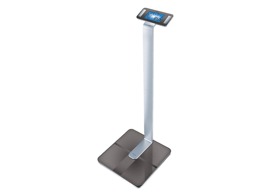 Báscula de baño – Beurer BF1000, 10 Memorias + Modo invitado, Hasta 200 kg, Apagado automático, 8 Electrodos, Gris