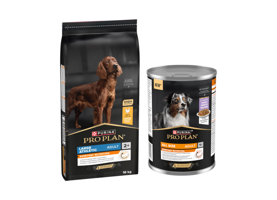 PURINA PRO PLAN 16 kg + All Size Everyday Nutrition 12 x 400 g ¡gratis! – Large Athletic Adult Everyday Nutrition + Pavo en gelatina