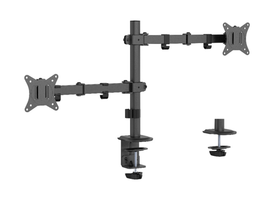 BRAZO DE MONITOR GEMBIRD PARA 2 PANTALLAS DE ESCRITORIO AJUSTABLE 17-32 PULG