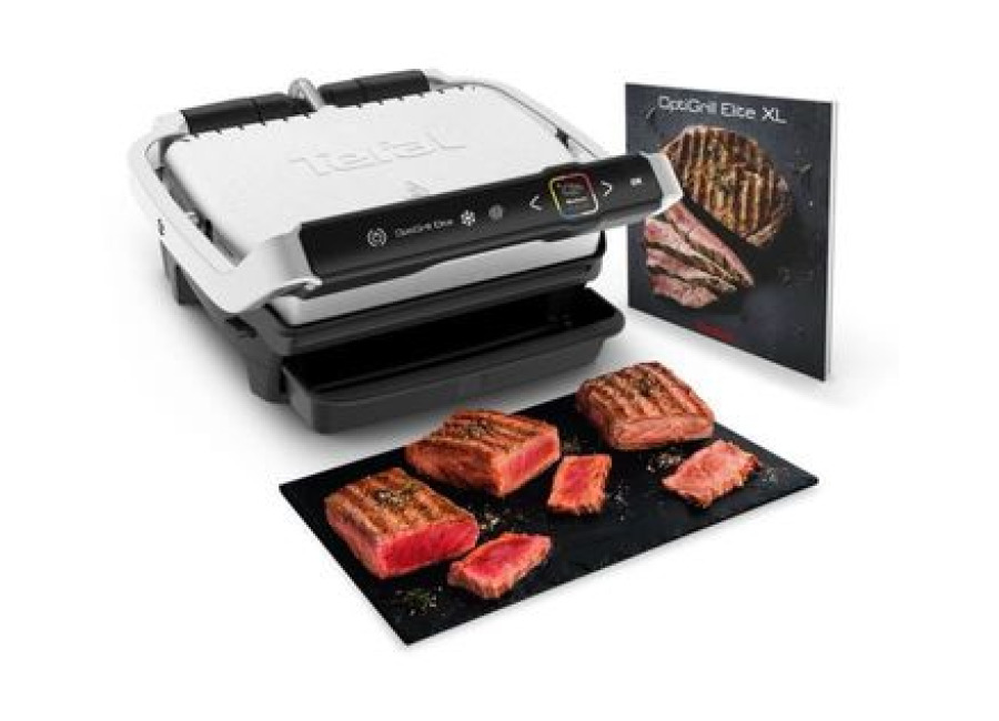 Parrilla Eléctrica Inox/negro Gc750d12 Tefal Optigrill Elite