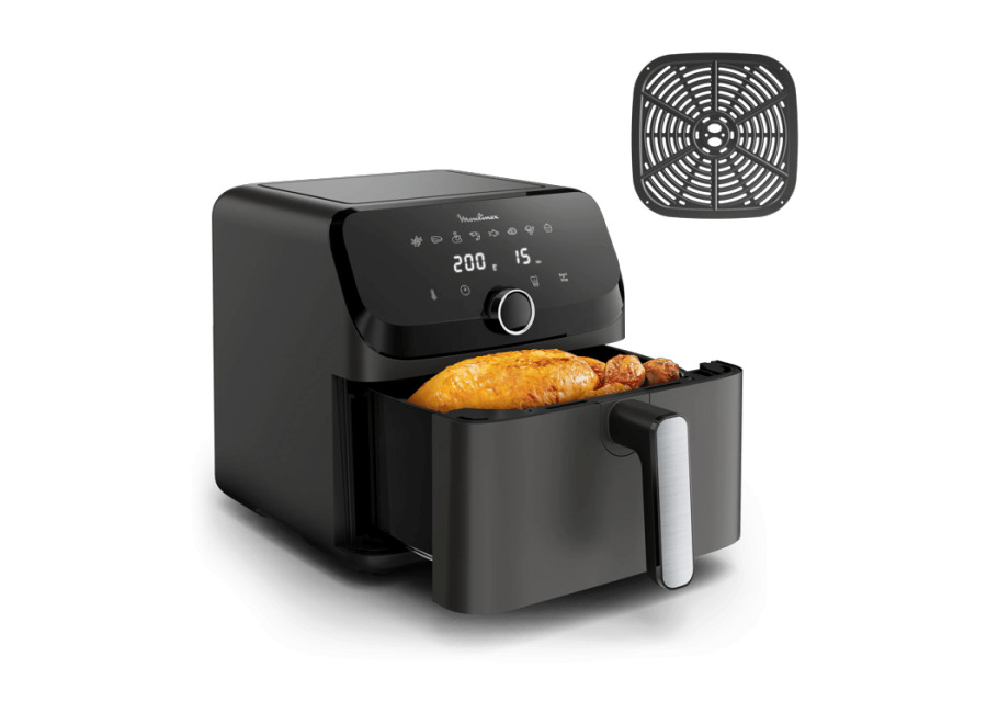 Moulinex Easy Fry Mega, Freidora de aire, Capacidad 7,5 L, 8 Programas, Diseño Compacto